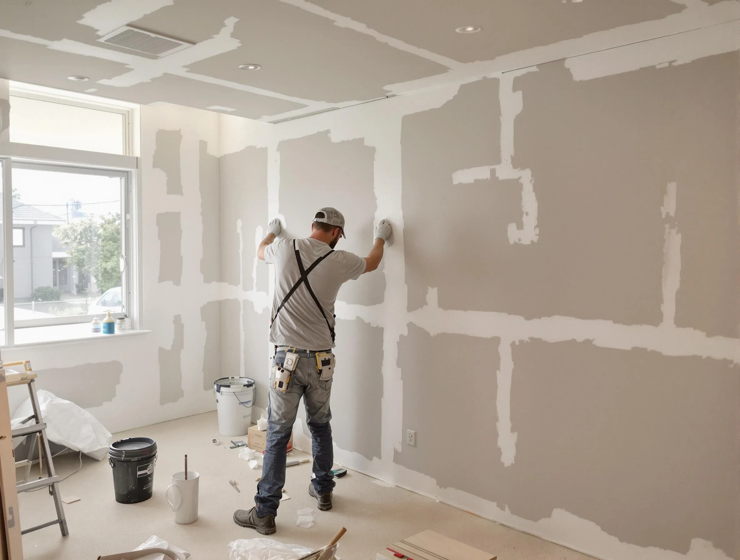 Twinsburg House Painters performing drywall taping and mudding in Twinsburg