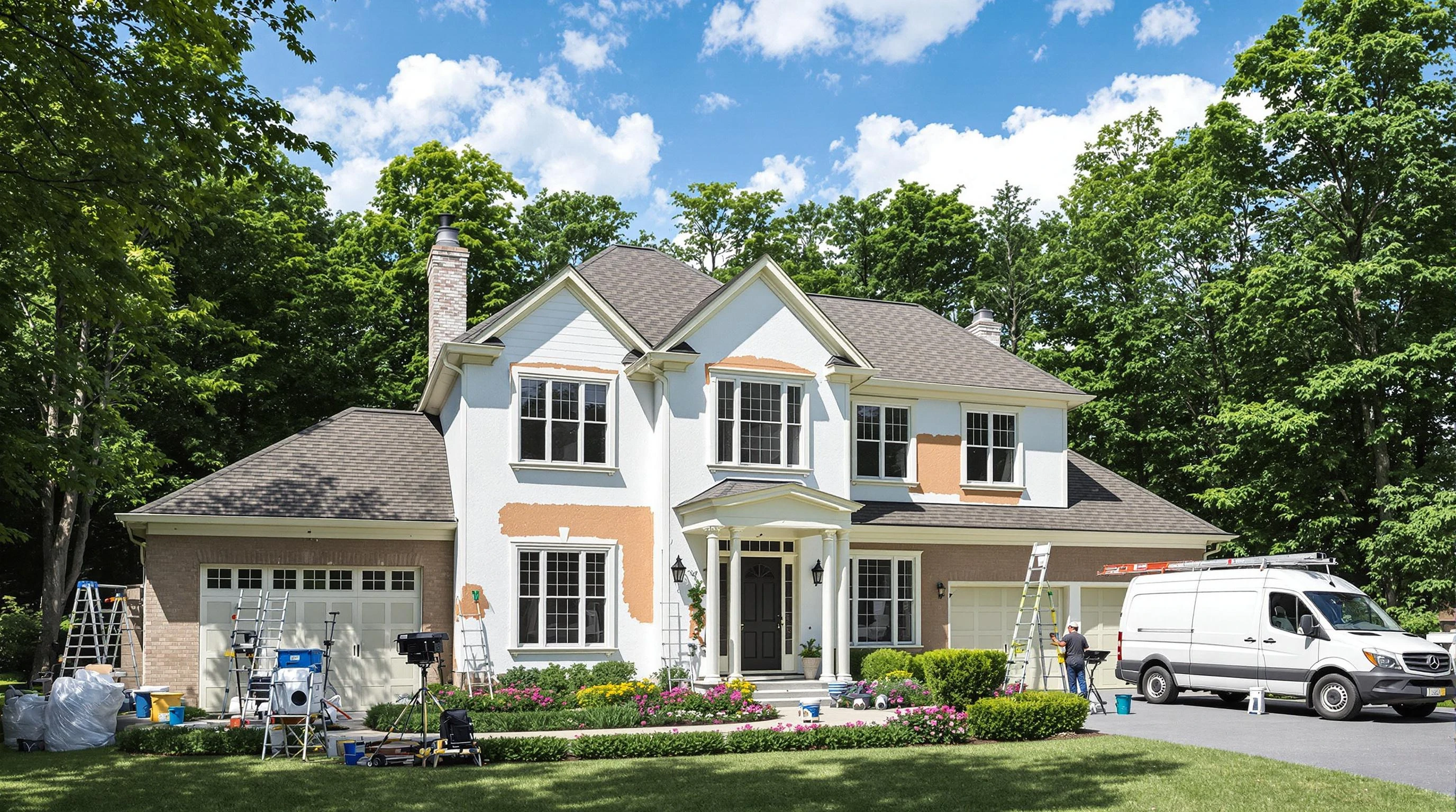 Twinsburg House Painters painting crew working in Solon, OH